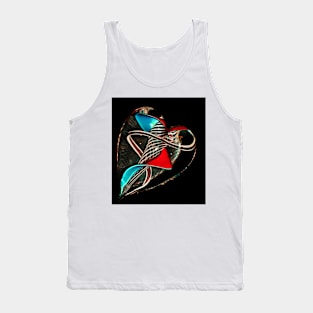 glass heart Tank Top